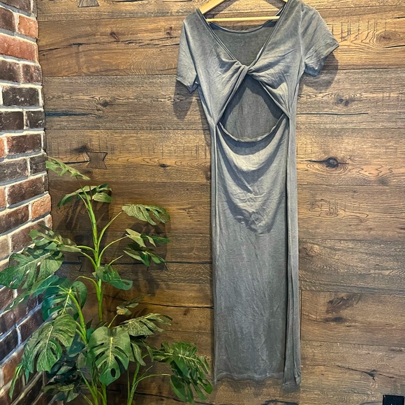 Topshop backless double thigh split maxi - Picture 1 of 8